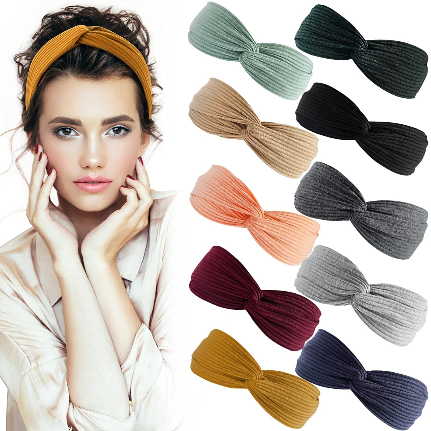 Details about   Women Unisex Fashion Yoga Sports Headband Elastic Wide Hair Band Turban Headband 