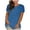 Blue, variant on XMMSWDLA Women's Plus-Size Short Sleeve Crew Neck Tee Shirt Top Summer Tops for Teens