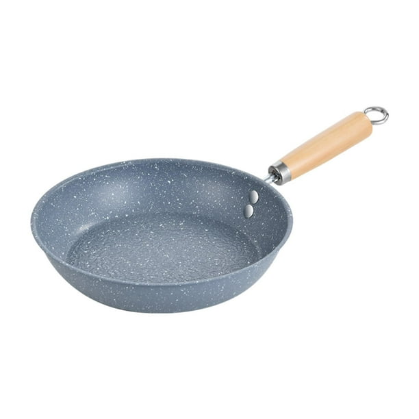Sartén antiadherente con mango de madera para cocinas eléctricas, de inducción y de gas. Fácil de usar. 28 cm