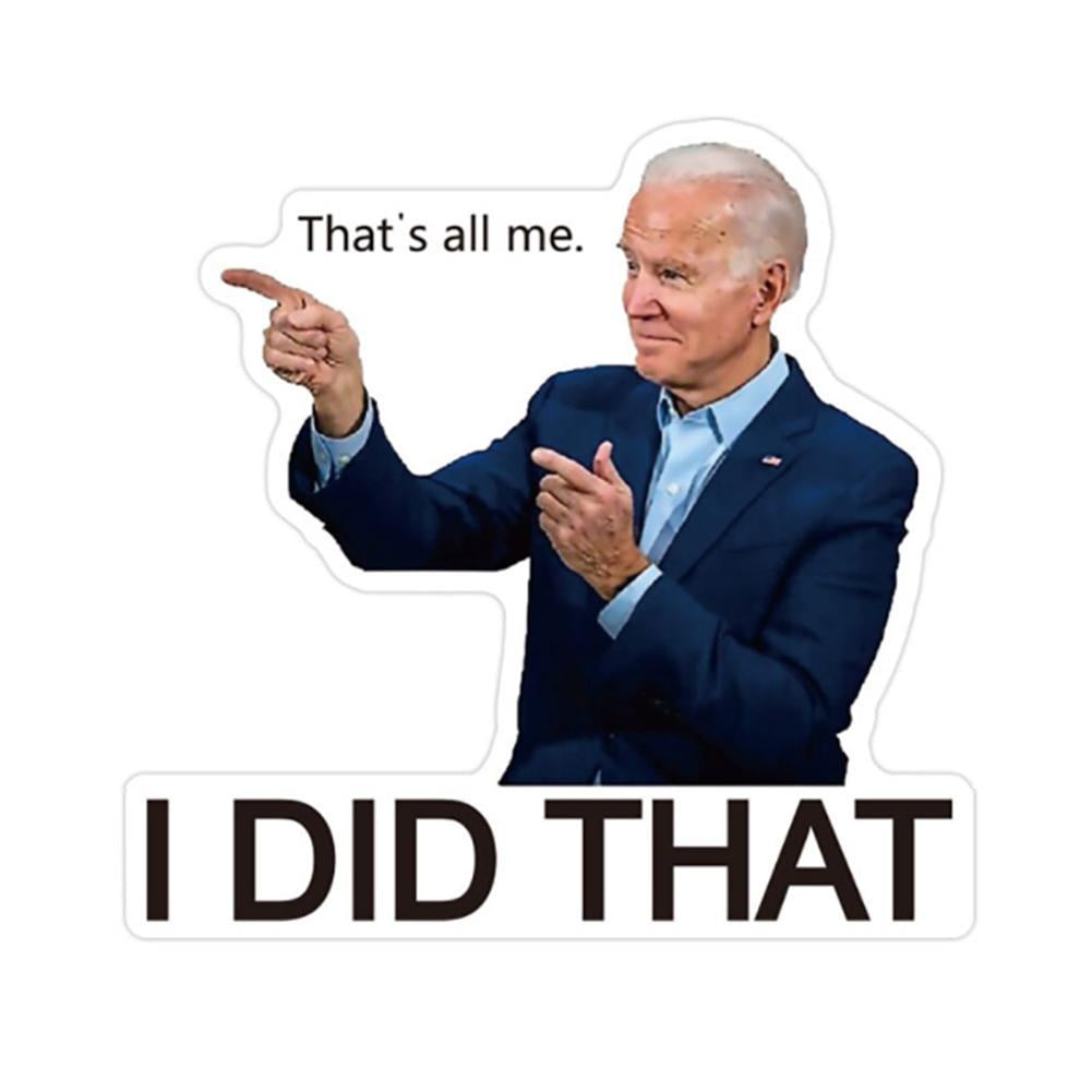 Funny Joe Biden Forgot this Message Bumper Stickers 3" wide ROUND 2-pack 