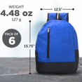 thumbnail image 5 of 6 Quick Zip Backpacks Set - Polyester, Unique features, Front Pocket, Vibrant - Blue, 5 of 5