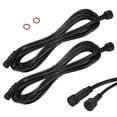 thumbnail image 1 of Uxcell 2-Pack Cable de Extensión a Prueba de Agua, Cable de 2 Pines de 9.84 Ft/3m con Conectores Masculinos y Femeninos IP67 para Focos [Negro], 1 of 7