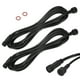 thumbnail image 1 of Uxcell 2-Pack Cable de Extensión a Prueba de Agua, Cable de 2 Pines de 9.84 Ft/3m con Conectores Masculinos y Femeninos IP67 para Focos [Negro], 1 of 7