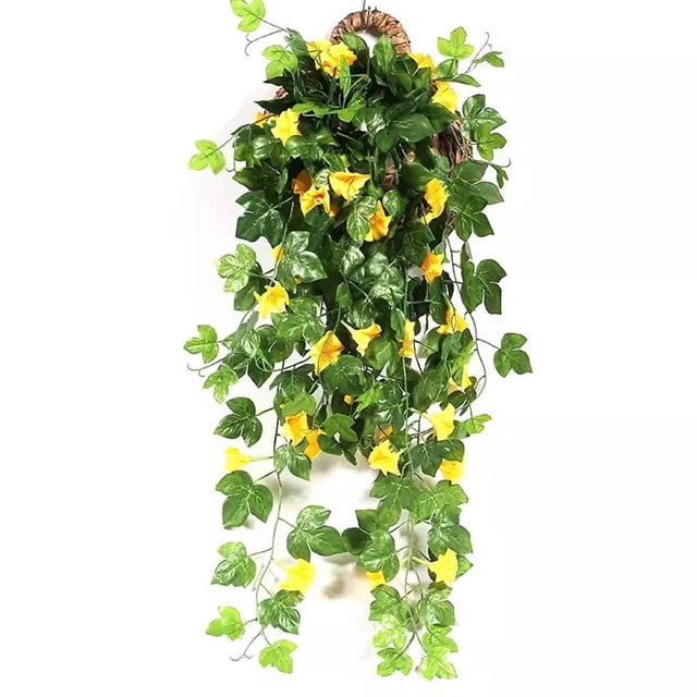 Eye catching Colors with Artificial Hanging Plants Morning Glory Flowers