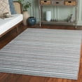 thumbnail image 3 of SAFAVIEH Escape Ilarion Striped Machine Washable Area Rug, Green/Brown, 6'7" x 6'7" Square, 3 of 12