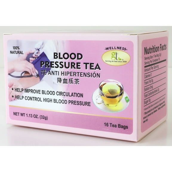 GT Blood Pressure Tea, 1.13 Ounce Box (16 Tea Bags)