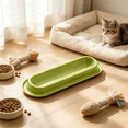 thumbnail image 3 of Extra Long Pet Feeding Bowl, Neck Friendly Angled Feeder for Multiple Cats and Dogs, Daily Food and Water Bowl for Home Kitchen Feeding Station, 3 of 5
