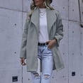 thumbnail image 1 of IROINID Women's Comfy Mid-Long Jacket Solid Color Open Front Long Sleeve Outwear, Gray, 1 of 5