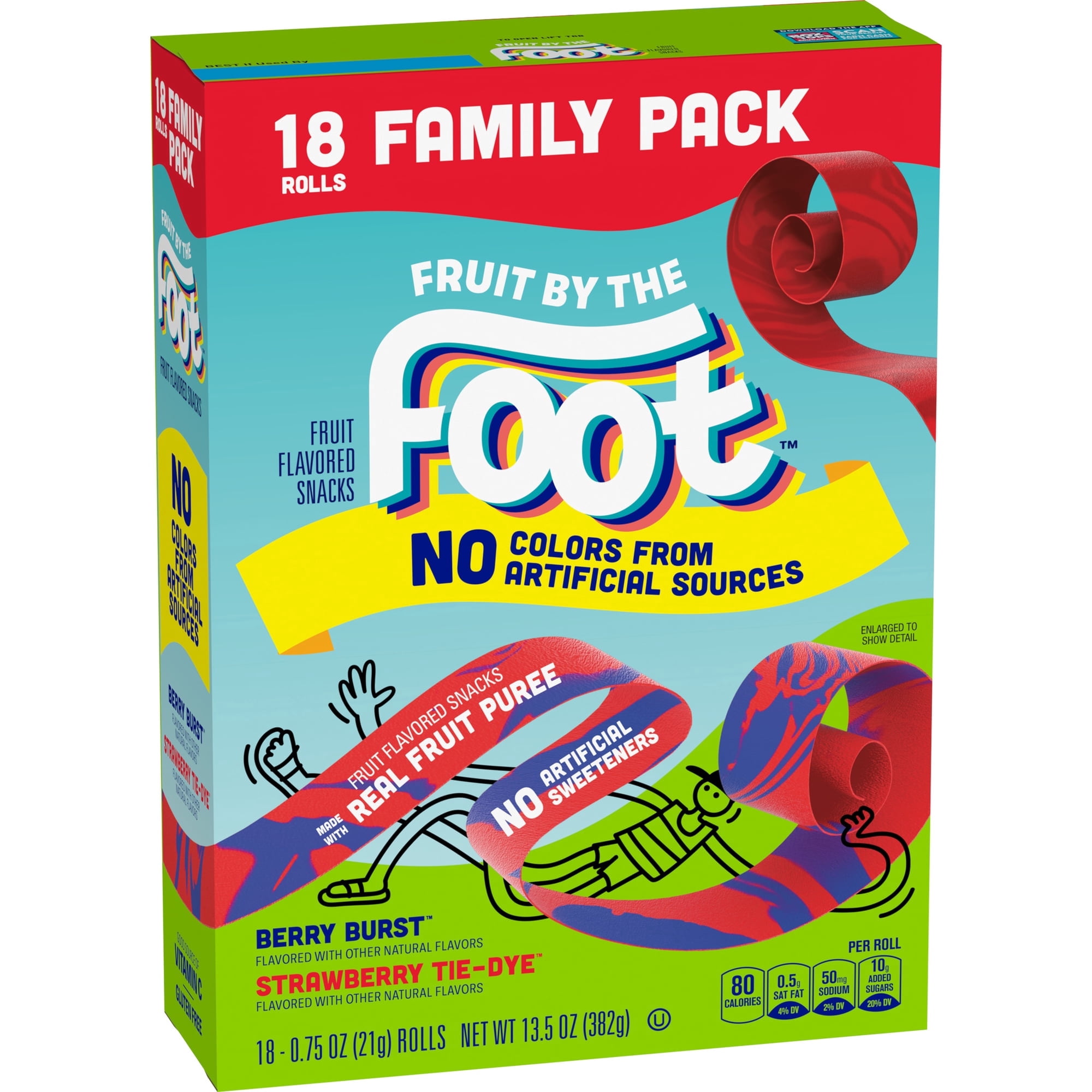 Fruit By The Foot Fruit Flavored Snacks, Valentine's Day, Family Pack, 18 Ct, 13.5 oz