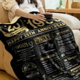 thumbnail image 2 of 50th Anniversary Blanket Gifts Gift for 50th Wedding Anniversary Golden 50 Years of Marriage Gifts for Mom Dad Grandma Grandpa 50th for Wife Husband Throw Blankets 60Lx50W Inch Gold, 2 of 5