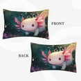 thumbnail image 2 of Naloa Whimsical Axolotl Fantasy Pillowcase, Throw Pillowcase, Wrinkle-Free, Stain-Resistant with Hidden Zipper for Bedroom Sofa-14"x20", 2 of 6