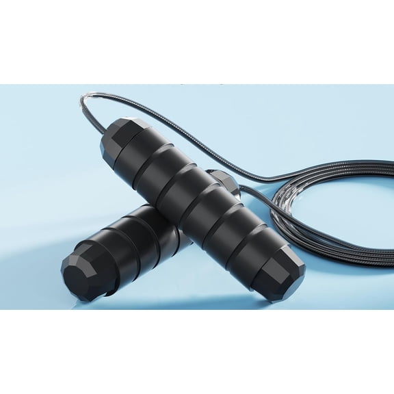 Jump Rope, Tangle-Free Rapid Speed Jump Rope with Ball Bearings, Adjustable Steel Skipping Rope with Ergonomic Foam Handles for Workout, Fitness, Exercise, Home Gym