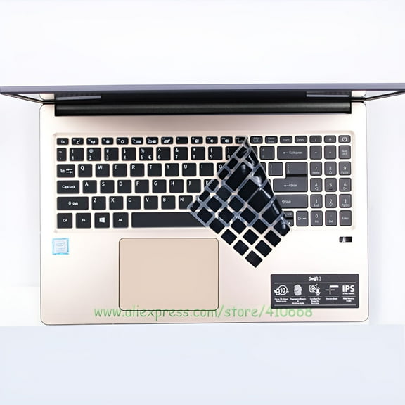 GJX 15.6 inch Silicone Laptop Keyboard Cover Protector Black