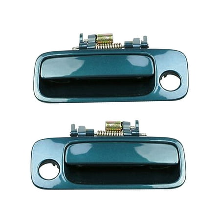 Left Exterior Door Handle (Brand NEW For 1997-2001 Toyota Camry Green Pearl 6P2 Front Left and Front Right Exterior Outer Door Handle 2PCS 97 98 99 00)