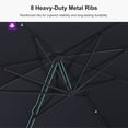 thumbnail image 5 of PURPLE LEAF OUTDOOR 10' × 13' Patio Cantilever Umbrella with Base Outdoor Rectangle Adjustable Offset Umbrellas with 360-degree Rotation and 8 Heavy Duty Metal Ribs for Garden Deck Pool Grey, 5 of 9