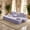 Purple, variant on Oversized Double Plush Corduroy Chaise Lounge Sofa Bed, Convertible Sleeper Couch with Storage Pockets, 3 Pillows, Purple