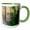 Green/White, variant on 3drose, Italy, Tuscany, Monteriggioni, Vine, Barrel, 11oz Two-tone Yellow Mug