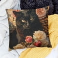 thumbnail image 2 of SHANXI Cute Cat for Home Sofa Bed Couch Throw for Kids Boys Girls Pink Roses Cushion Covers Cute Pet Animal Pillowcases 12x12in, 2 of 5
