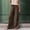 Coffee, variant on Dianli Solid Long Wide Leg Pants Linen Outfit Free Shipping Women's Summer Solid Elastic Waist Cotton Linen Casual Wide Leg Pants Black M