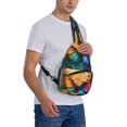 thumbnail image 6 of Lsque Vibrant Rainbow Butterfly A Pattern Cross Chest Bag Diagonally – Premium Durable Front Chest Sling with Adjustable Padded Strap, High-Capacity Storage, 6 of 6