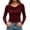 Red, variant on Asxite Women Plus Size Fall Winter Tops Round Neck Long Sleeve Solid Pile Collar Waist Ruched Ribbed Shirts