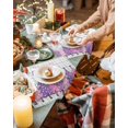 thumbnail image 3 of Christmas Placemats Set of 6 Xmas Trees Christmas Placemats for Dining Table Buffalo Plaid Pink Purple Table Mat Winter Holiday Home Party Kitchen Table Decorations, 3 of 6