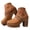 Brown, variant on Women Slingback Platform Clogs Sandals Double Buckle Close Toe Chunky Block Heel Summer Mary Jane Dress Shoes