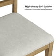 thumbnail image 2 of Tina's Home Solid Wood Dining Chairs Set of 2, Farmhouse  Upholstered Armless Side Chairs Crossing High Back Living Room Kitchen, 2 of 7