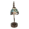 thumbnail image 2 of Dale Tiffany 1-Light Metal & Art Glass Table Lamp in Bronze/Blue, 2 of 7