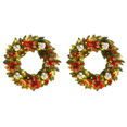 thumbnail image 2 of 2 Uds. 40CM Decoraciones Colgantes Navideñas Coronas Decorativas para Puertas PVC Con () Roja, 2 of 4