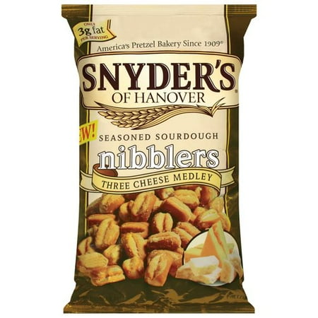 Snyder's Of Hanover Seasoned Sourdough Nibblers Three Cheese Medley Pretzels, 10 oz