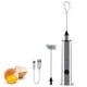 thumbnail image 2 of Espumador de leche eléctrico, herramienta licuadora de alimentos, Mini batidor de huevos inalámbrico de 3 velocidades, mezclador de bebidas para café, Plata Sunnimix Espumador de leche eléctrico, 2 of 5