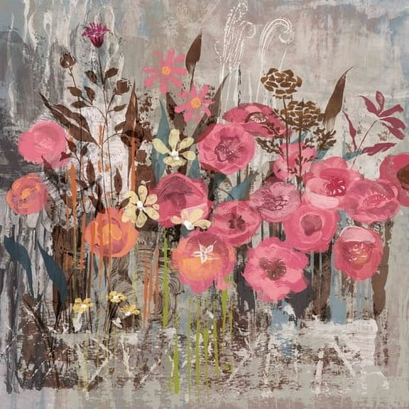 Marmont Hill "Floral Frenzy Pink II" Painting Print on Canvas