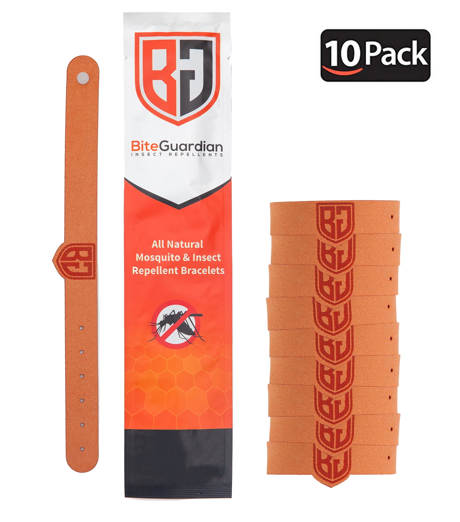 BiteGuardian Premium 10ct Mosquito Tick & Insect Repellent Bracelets