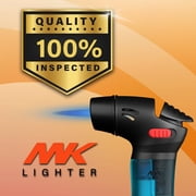 MK Mini Butane Torch Lighter, Refillable 1 Pack, Assorted Colors