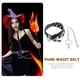 thumbnail image 5 of GOOHOCHY Cinturón con ojales para hombre y mujer, estilo punk de PU con cadena., 5 of 7