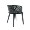 thumbnail image 6 of JERFIT 2-Pack Black Milan Outdoor Patio Dining Chairs, Iron Frame Stackable Conversation Chairs for Garden, Porch, Poolside, 6 of 10