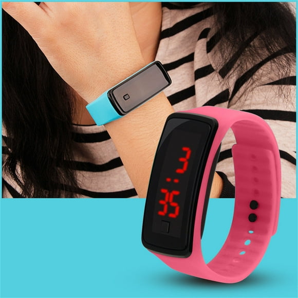 Montre LED Montre Électronique pour Enfants Étanche Non Électronique LED Silicone Montre Intelligente