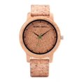 thumbnail image 1 of Reloj analógico Bobo Bird M11 de bambú para hombre con correa de corcho, color marrón con bisel, color beige, fondo marrón, 1 of 8