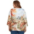 thumbnail image 2 of Alfred Dunner Womens Plus-Size Farm Landscape Harvest Top, 2 of 4