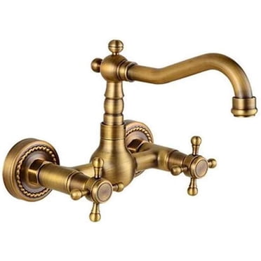 Laegsmetg Antique Wall Mounted Kitchen Faucet Wall Mounted Kitchen ...