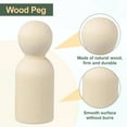 thumbnail image 3 of 50 Pack Wood Peg, 2 Inch Boy-Shape Wooden Peg People, Unfinished Wooden Peg People Bodies Figures for DIY Art Craft Painting, 3 of 6