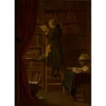 thumbnail image 3 of Georg Reimer 14x18 Black Modern Framed Museum Art Print Titled - In the Library (1850-1866), 3 of 5