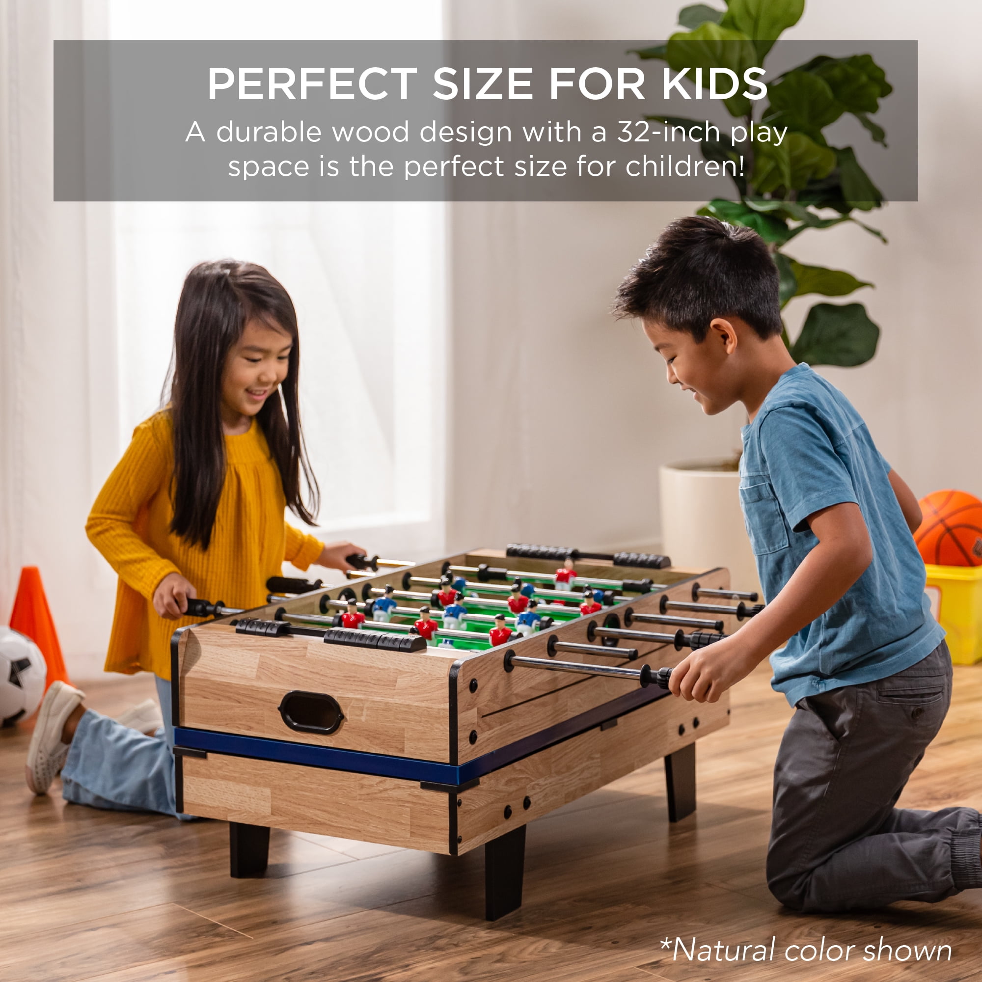 Best Choice Products 4-in-1 Multi Game Table, Childrens Arcade Set w/ Pool Billiards, Air Hockey, Foosball - Gray