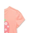 thumbnail image 2 of 365 Kids by Garanimals Girls Graphic Print Tee with Short Puff Sleeves, Sizes 4-10, 2 of 3
