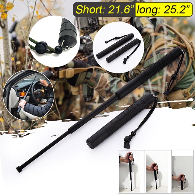 Outdoor Travel Security Retractable Stick Three-section Telescopic Pole Self-Protect Emergency Escape Tool