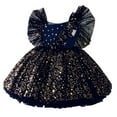 thumbnail image 2 of LYMAYTER 6M-4T Baby Girls Dress Infant Sequin Tutu Dress Gown Sleeveless Birthday Wedding Tulle Dress, 2 of 11