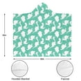 thumbnail image 3 of Wearable Blanket,LightGreen Cartoon Dinosaurs Silhouettes Pattern Hooded Wearable Flannel Blanket for Adults & Teens with Buckle,Winter Poncho Shawl Wrap Cape,50"x60", 3 of 5