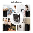 thumbnail image 6 of Lsque Piano Keys With Musical Notes Laundry Basket, Laundry Hamper, Dirty Clothes Hamper for Laundry, Collapsible, Waterproof Laundry Baskets with Aluminum Handles for Laundry, Dorm, Family, 6 of 6