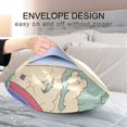 thumbnail image 4 of Yayeee Pillowcase Standard Size Set of 2 Satin Wrinkle Resistant Pillow Case, Beige Rainbow, 4 of 7